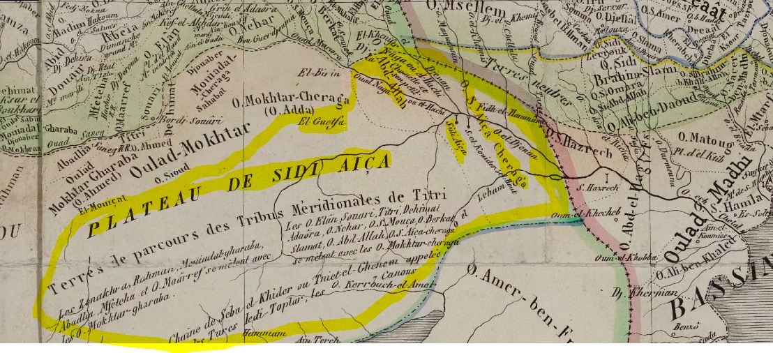 قبيلة أولاد سيدي عيسى : قبائل المسيلة  – notes historiques sur les Ouled Sidi Aissa – M’sila